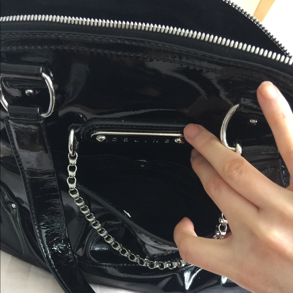 ✨ AUTHENTIC Celine black patent leather handbag - Picture 6 of 8
